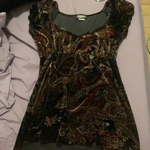 Fancy Brown Dress Top